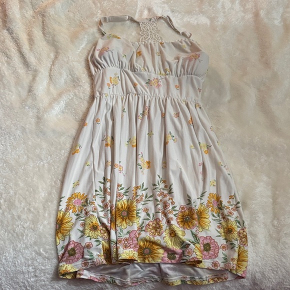 NOBO Floral Mini Dress with Lace Accent - Picture 1 of 3